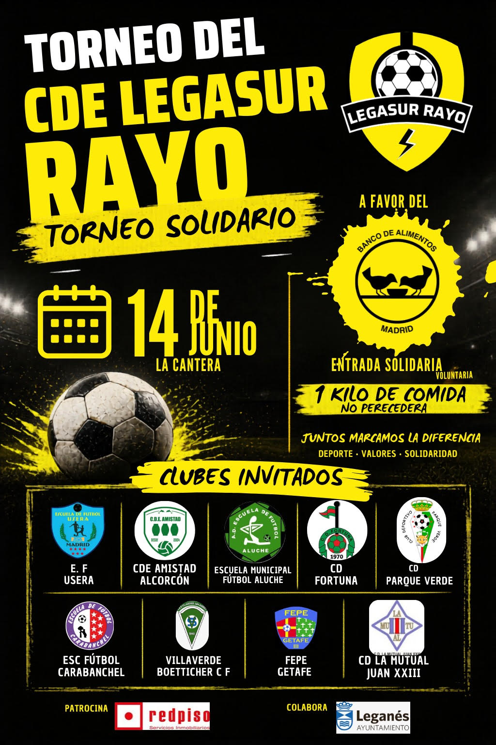 OK Operación Kilo en el Torneo Solidario CDE Legasur Rayo a favor del Banco de Alimentos de Madrid BAM organizado por la Delegación de Alcorcón