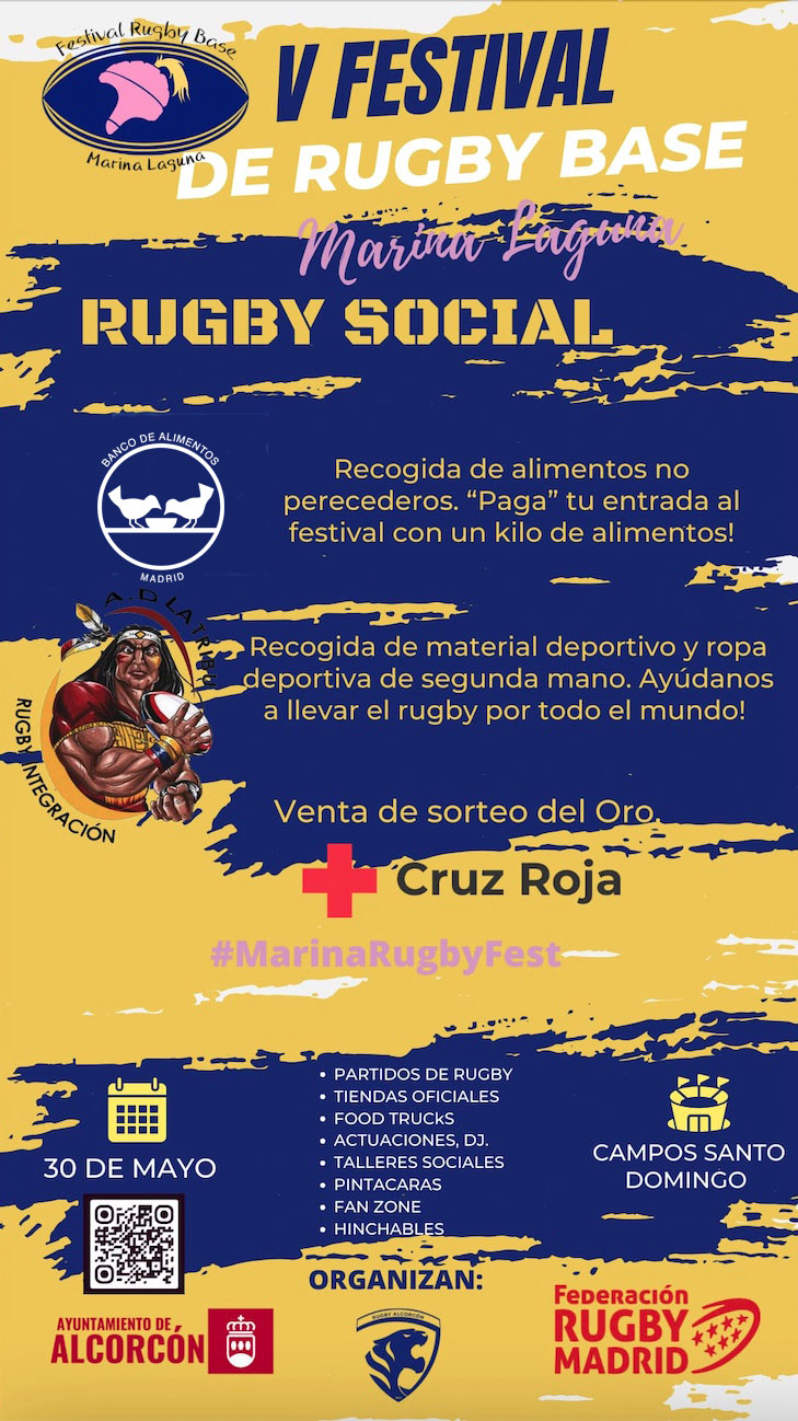 Cartel_V_Festival_de_Rugby_Base_Marina_Laguna Cartel del V Festival de Rugby Base Marina Laguna en Alcorcón a favor del Banco de Alimentos de Madrid