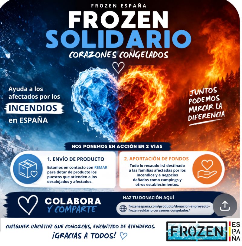 La AsociacIón Frozen España se ofrece para colaborar-con-el Banco de Alimentos de Madrid - BAM para ayudar a los afectados por los incendios en la Comunidad de Madrid - CAM