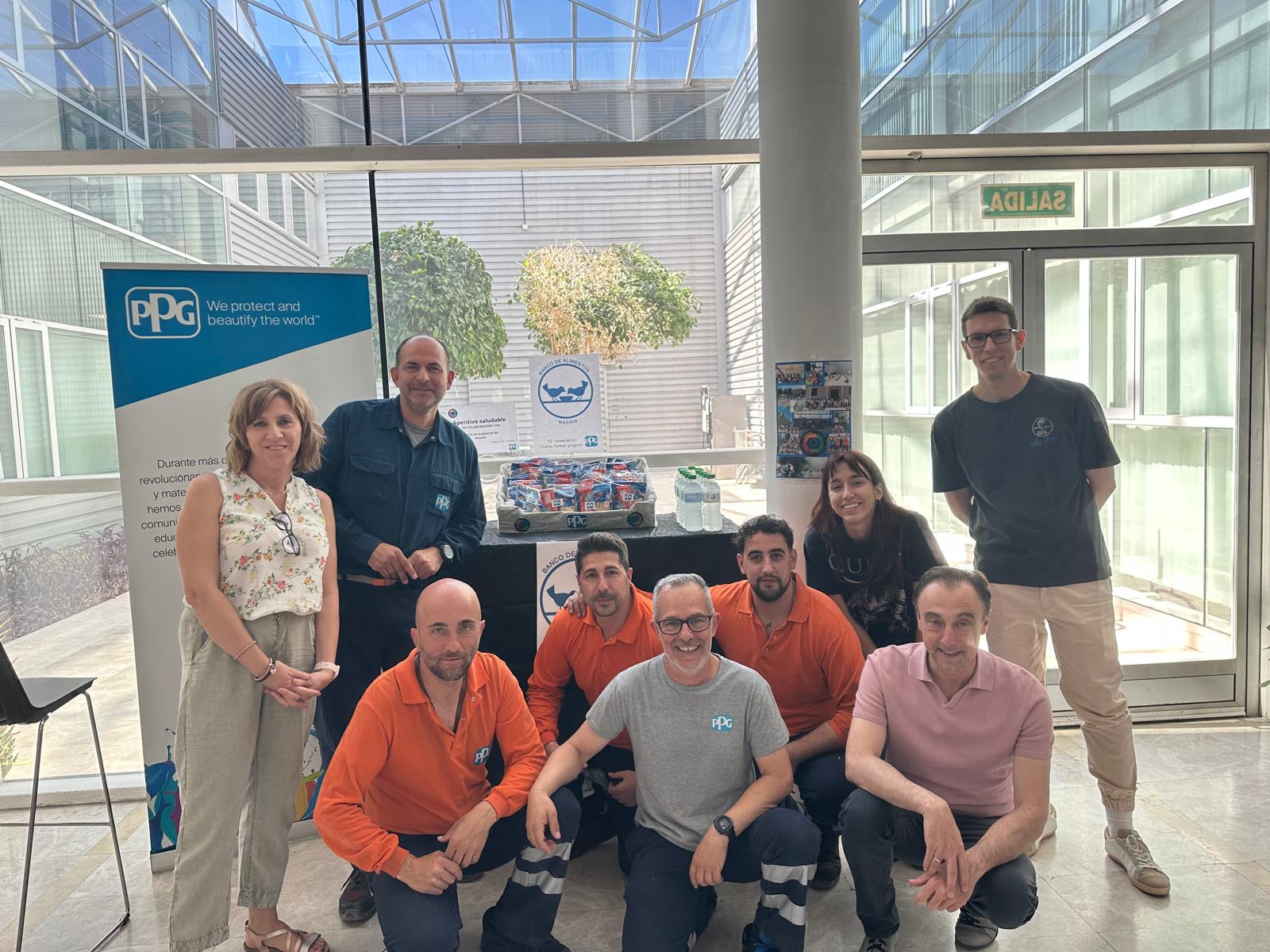 Operacion Kilo Aperitivo Saludable de PPG Revocoat Ibérica a favor Banco de Alimentos de Madrid - BAM